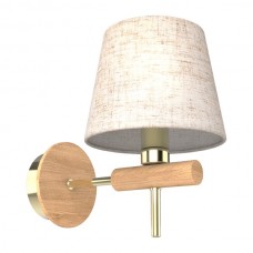 Απλίκα Τοίχου 1xE14 230V Χρυσό-Ξύλο 955JONAS1W